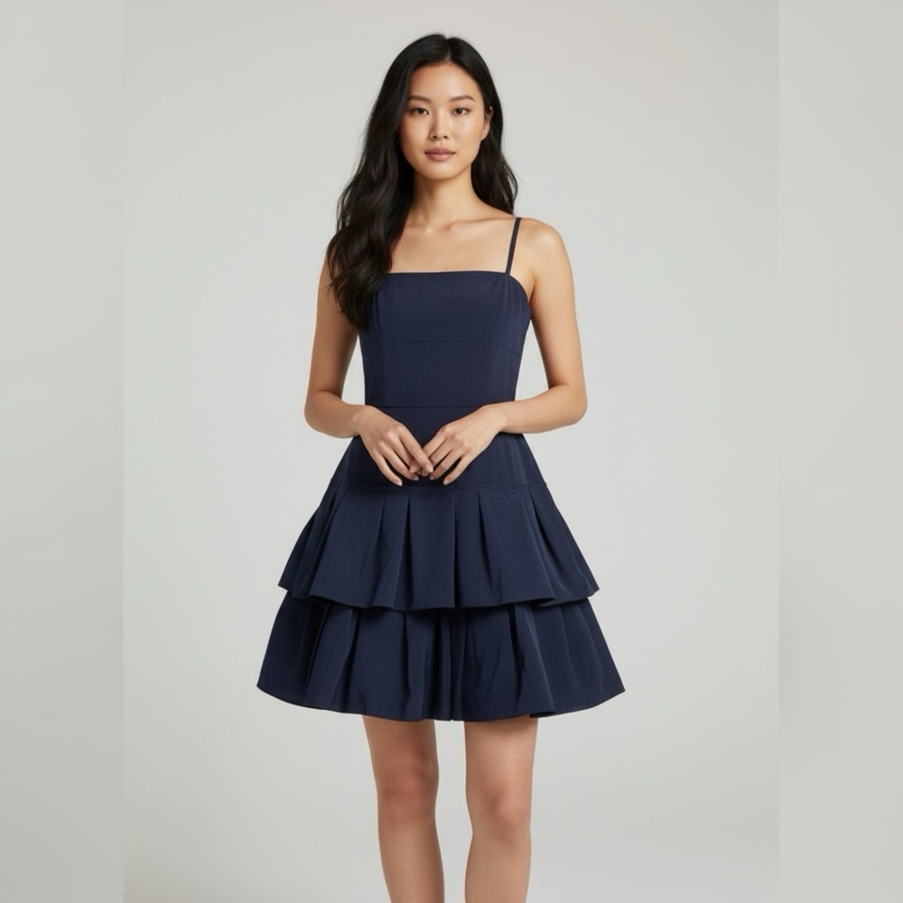 Vera Wang Elegant Navy Blue Women's Dress Size 12 - New never worn.